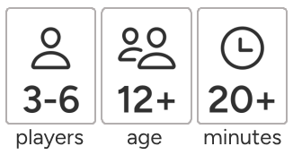 3-6 players, 12+ age, 20+ minutes